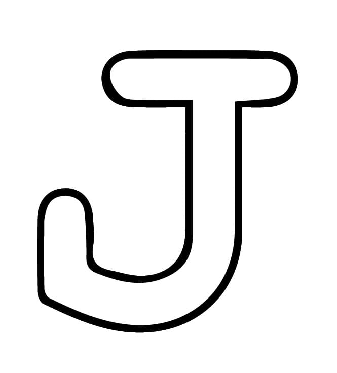 Buchstabe J Alphabet ausmalbilder