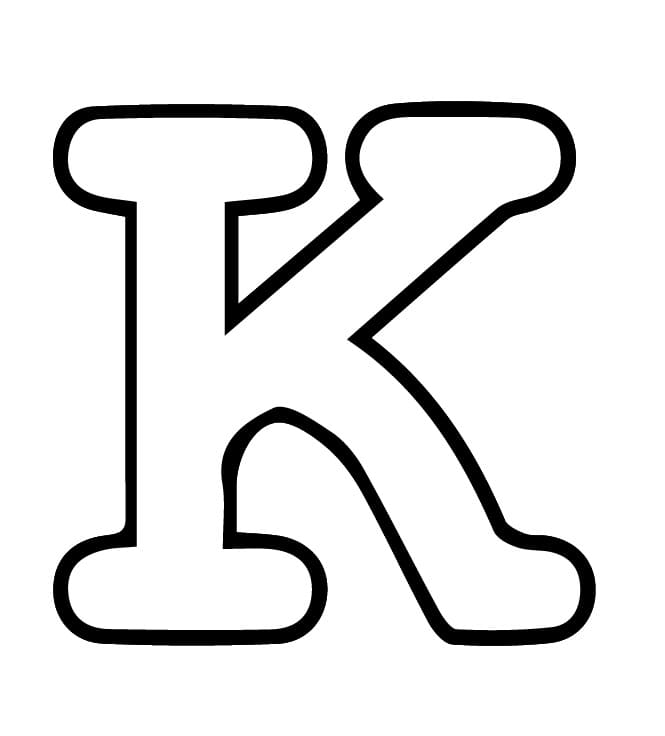 Buchstabe K Alphabet ausmalbilder