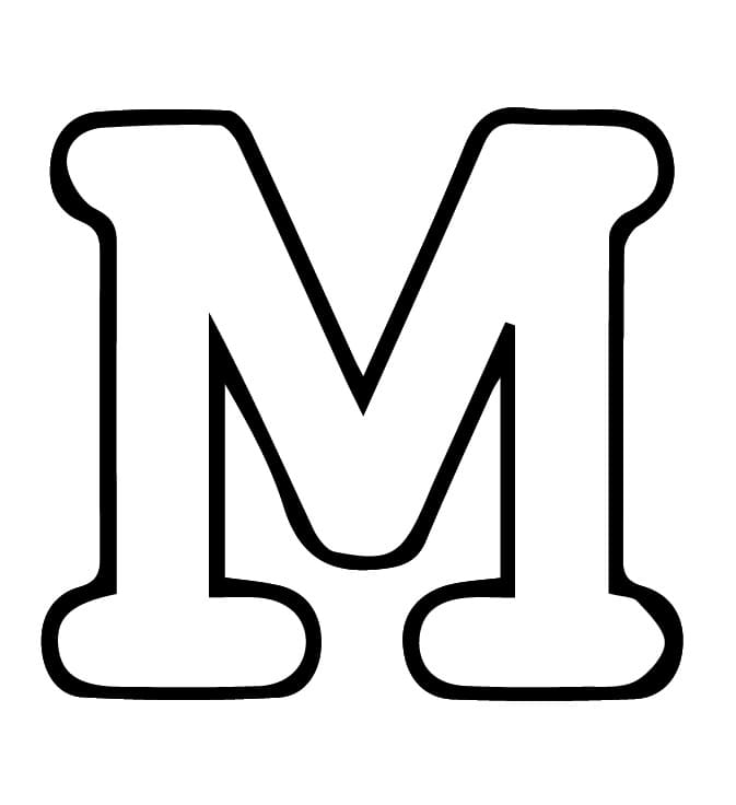 Buchstabe M Alphabet ausmalbilder