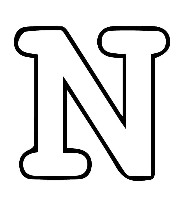 Buchstabe N Alphabet ausmalbilder