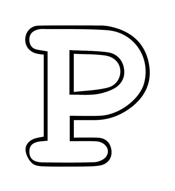 Buchstabe P Alphabet ausmalbilder
