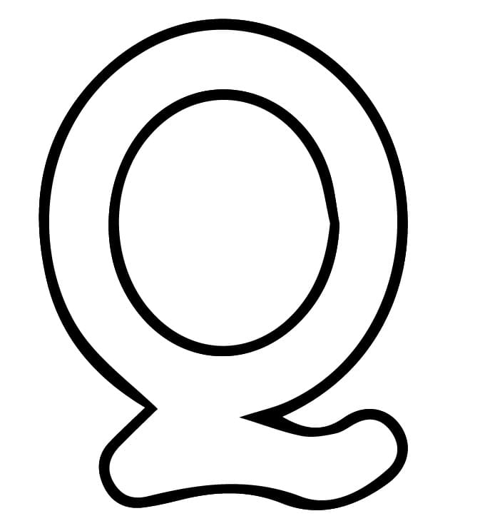 Buchstabe Q Alphabet ausmalbilder
