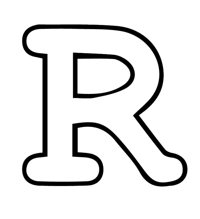 Buchstabe R Alphabet ausmalbilder
