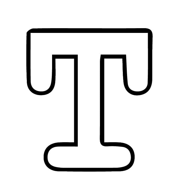 Buchstabe T Alphabet ausmalbilder