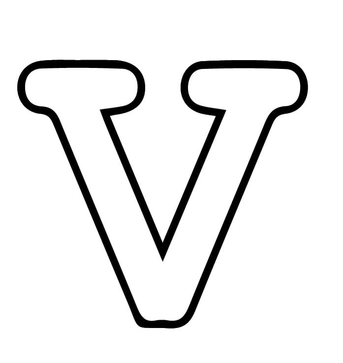 Buchstabe V Alphabet ausmalbilder