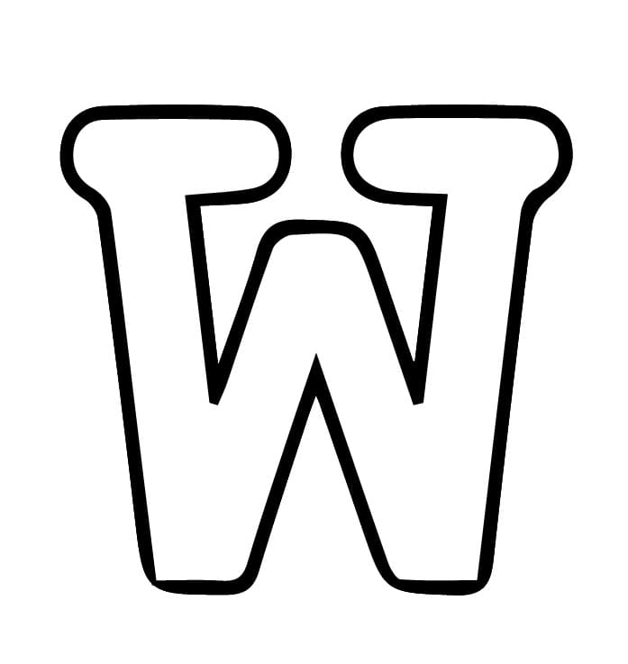 Buchstabe W Alphabet ausmalbilder