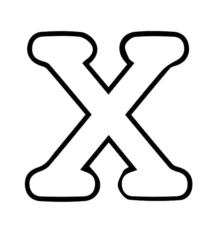 Buchstabe X Alphabet ausmalbilder