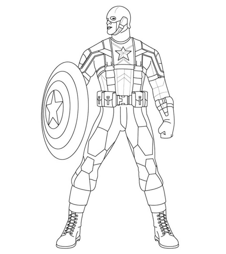 Captain America Bild druckbar ausmalbilder