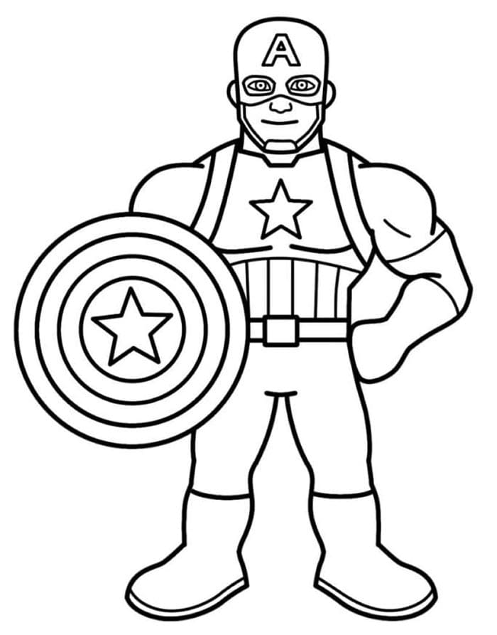 Captain America Superheld ausmalbilder