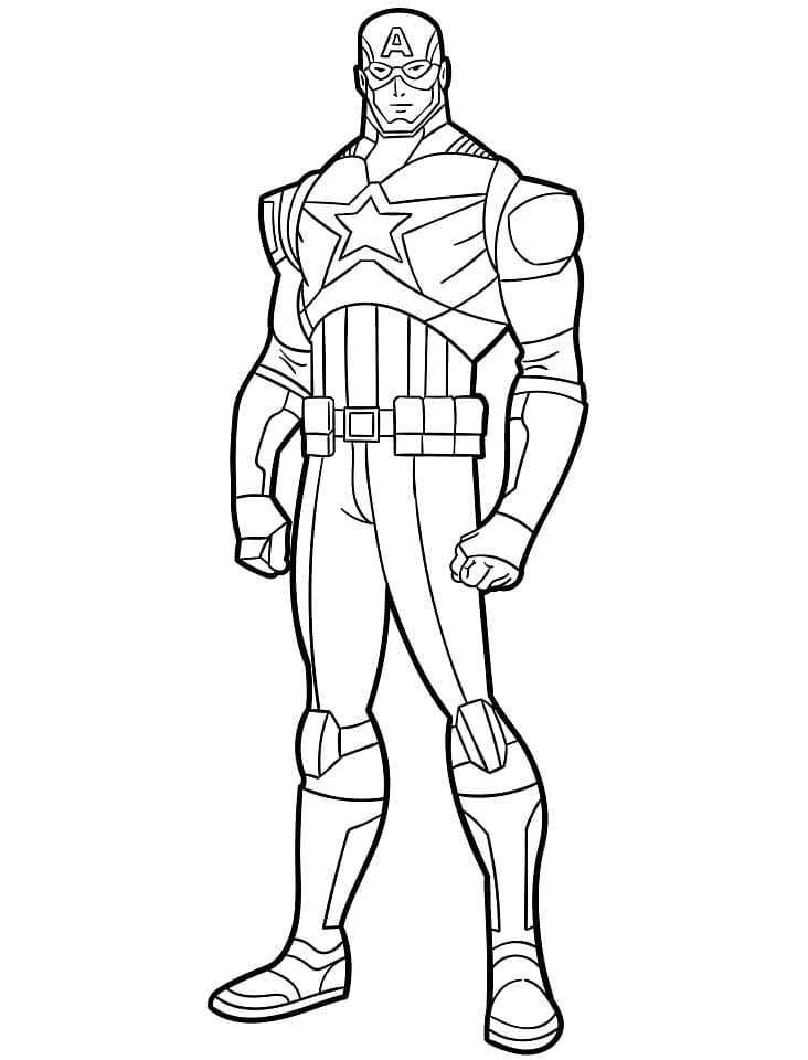 Captain America gratis ausmalbilder