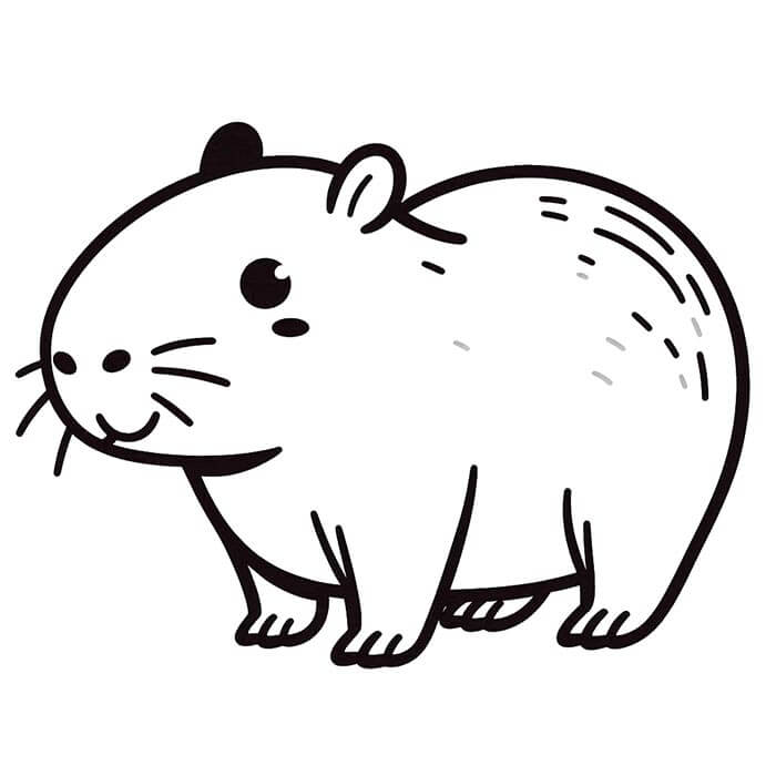 Capybara Bild ausmalbilder