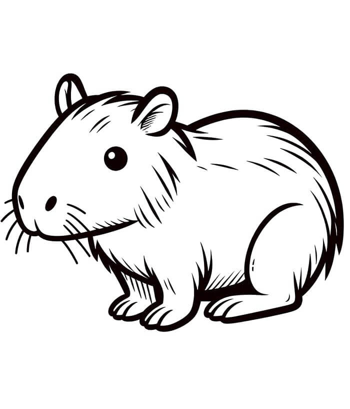 Capybara Druckbares Bild ausmalbilder