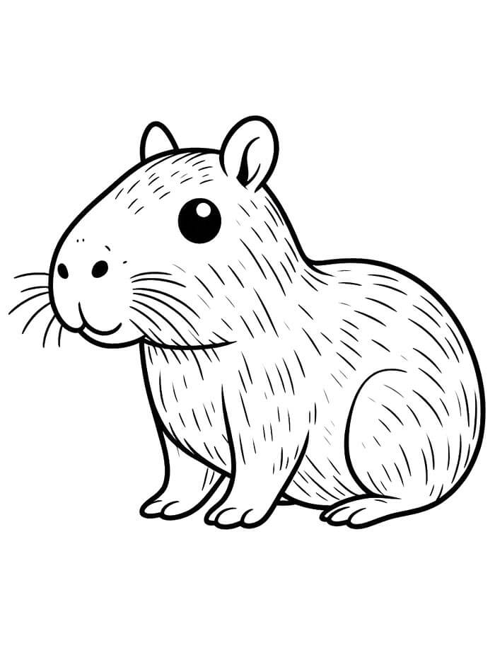 Capybara Für 1-Jährige Kinder ausmalbilder