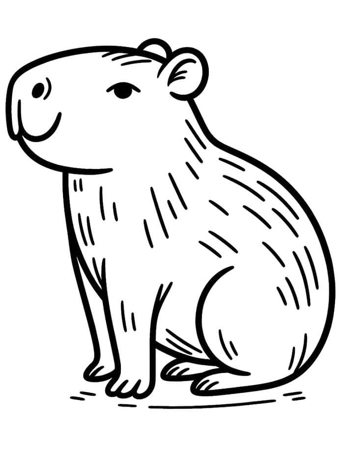 Wasserschweine (Capybara) ausmalbilder