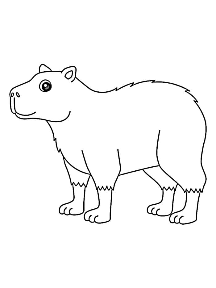 Capybara Kostenlos Druckbar ausmalbilder