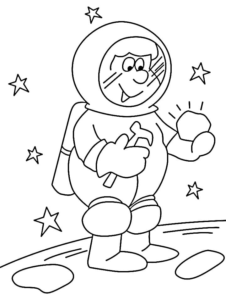 Cartoon Astronaut ausmalbilder