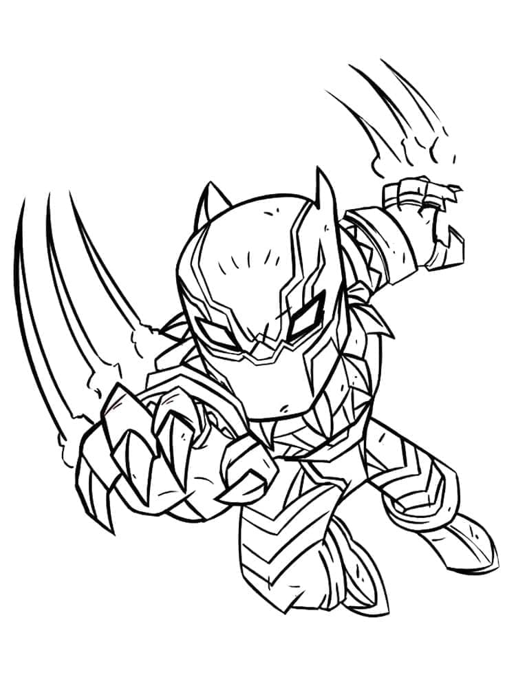 Cartoon Black Panther ausmalbilder