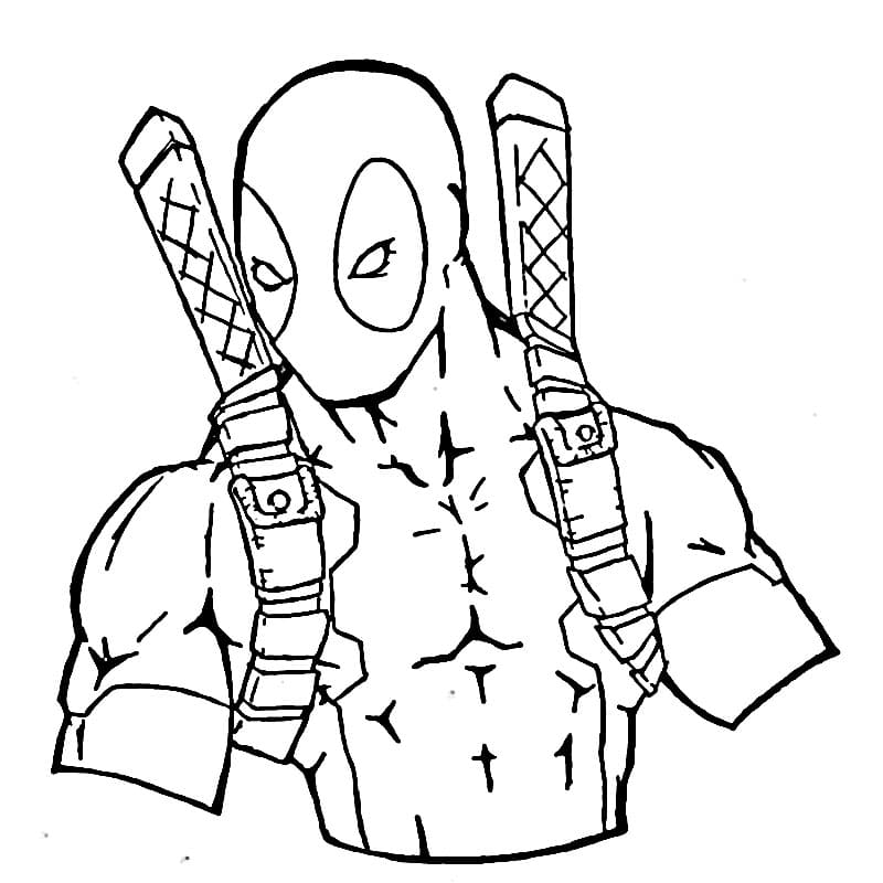 Cartoon Deadpool ausmalbilder
