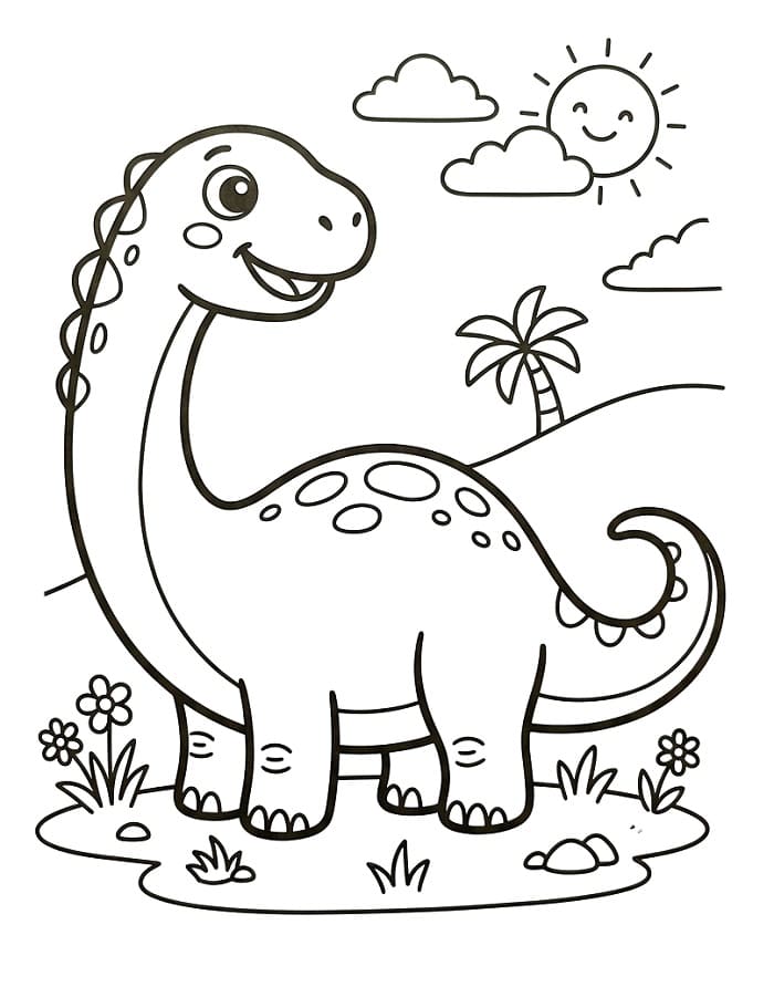 Cartoon Dinosaurier ausmalbilder