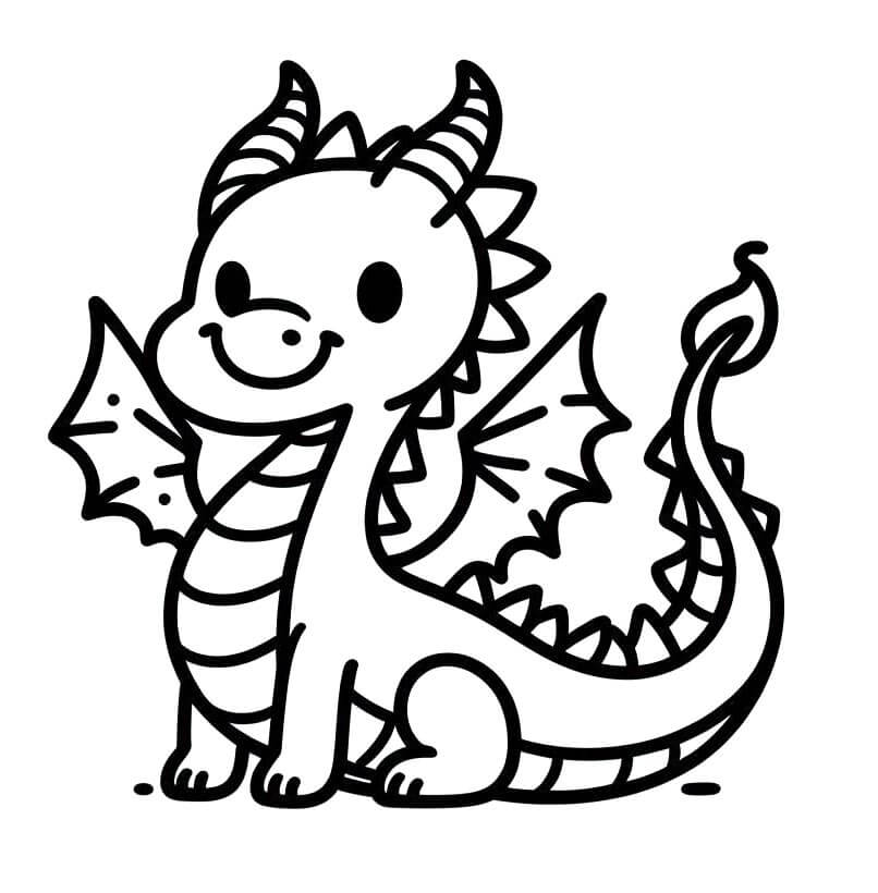 Cartoon Drache ausmalbilder