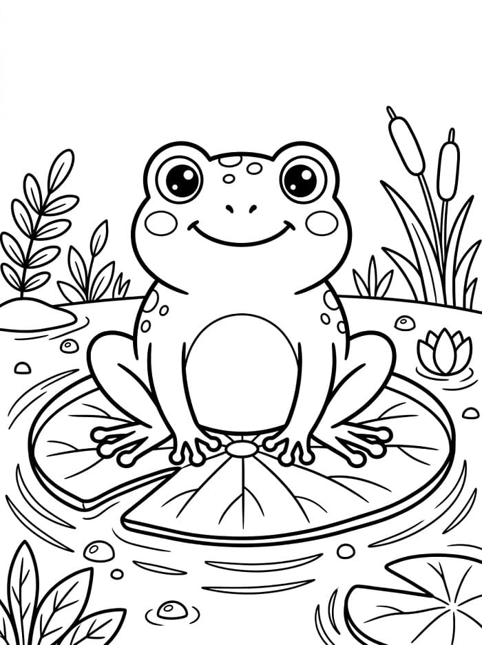 Cartoon Frosch ausmalbilder