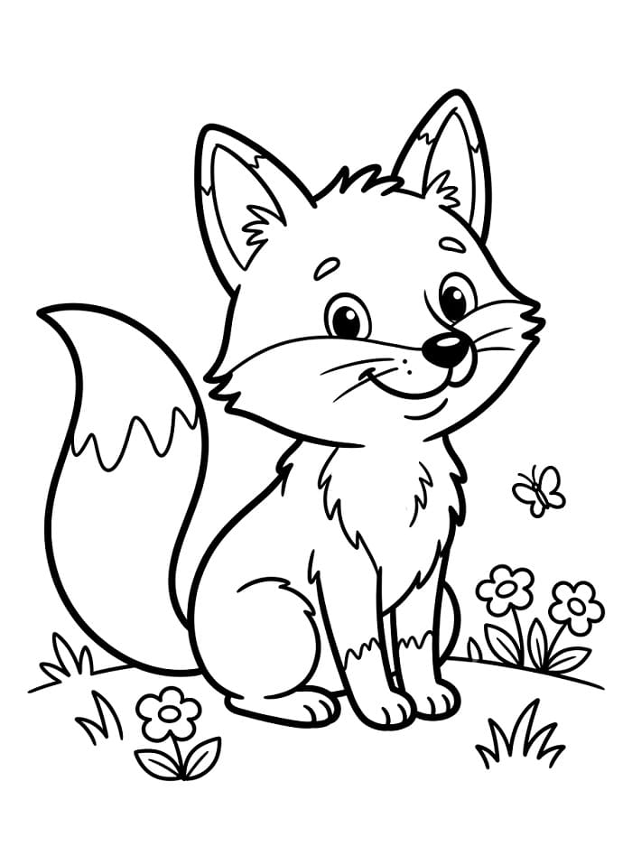 Cartoon Fuchs ausmalbilder