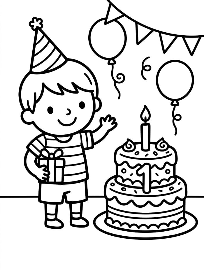 Cartoon Geburtstag ausmalbilder