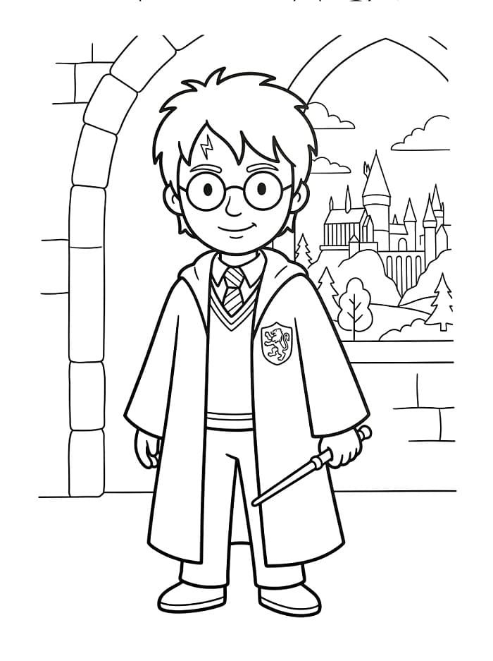 Cartoon Harry Potter ausmalbilder