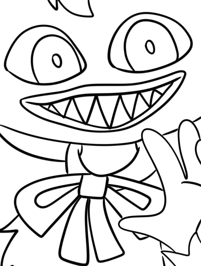 Cartoon Huggy Wuggy ausmalbilder