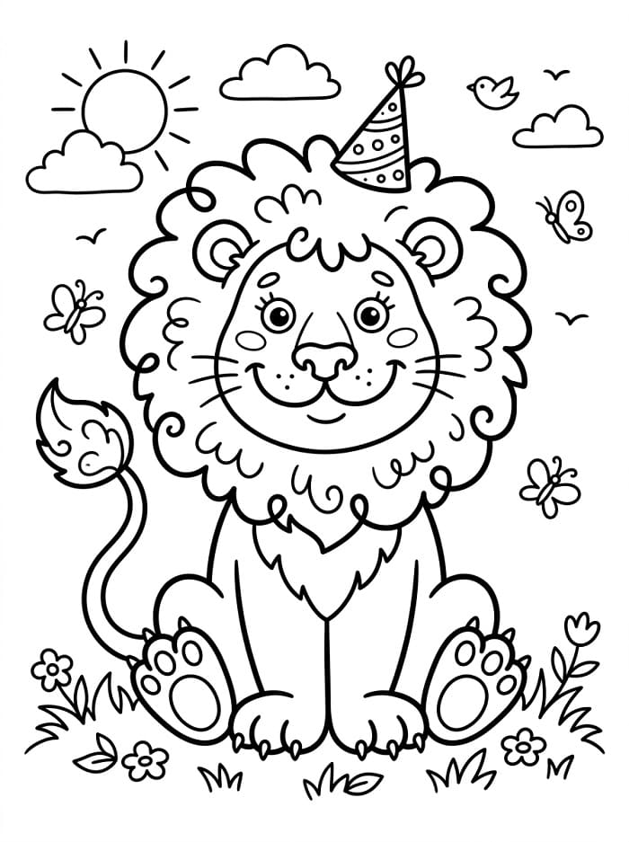 Cartoon Löwe ausmalbilder