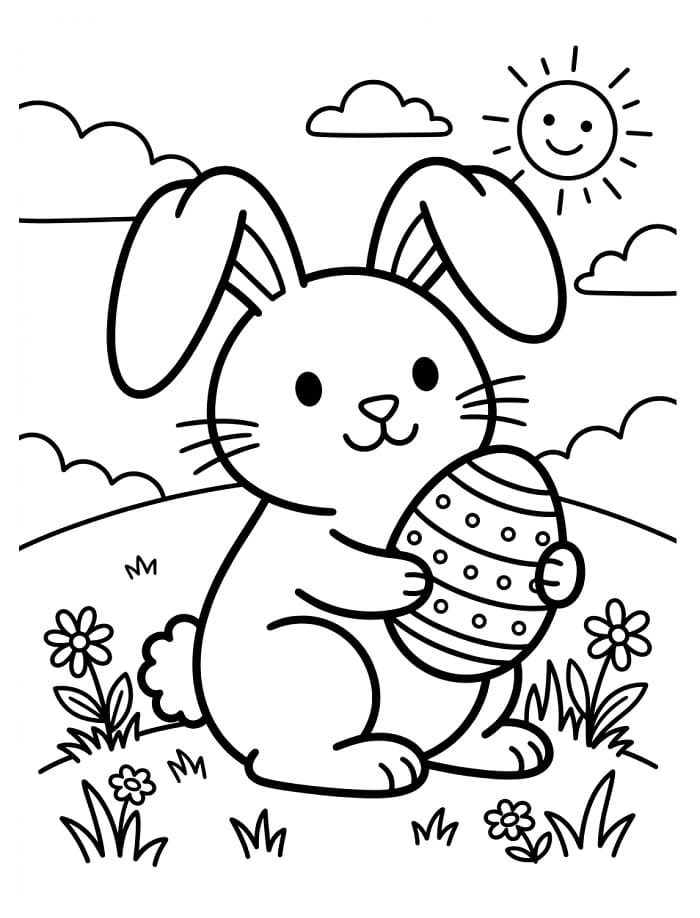 Cartoon Osterhase ausmalbilder