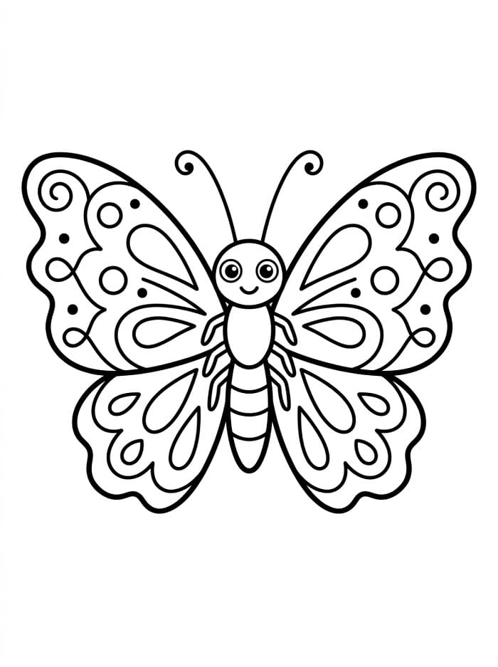 Cartoon Schmetterling ausmalbilder