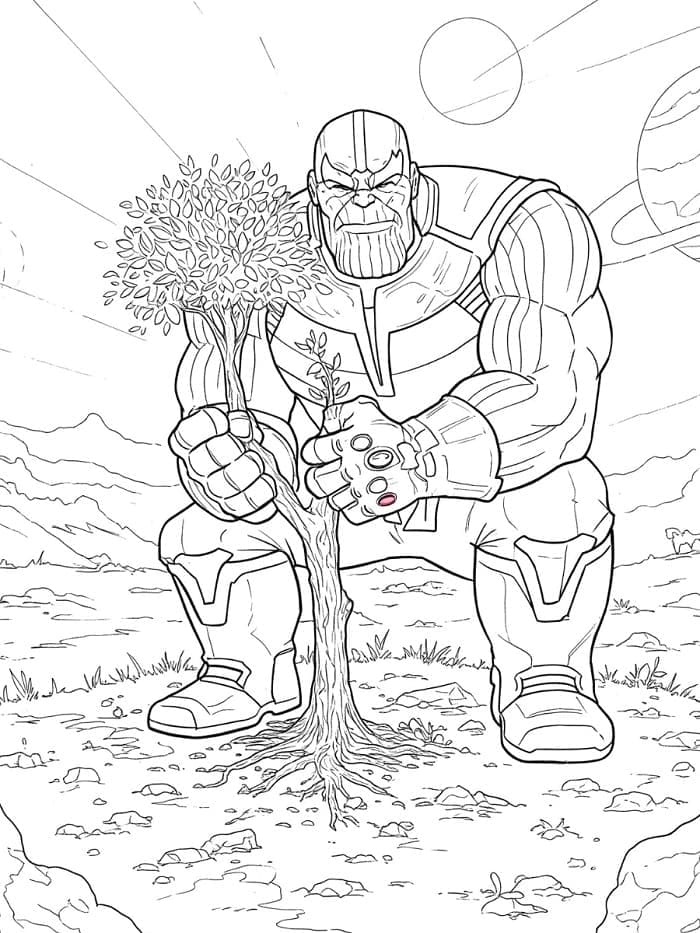 Cartoon Thanos ausmalbilder