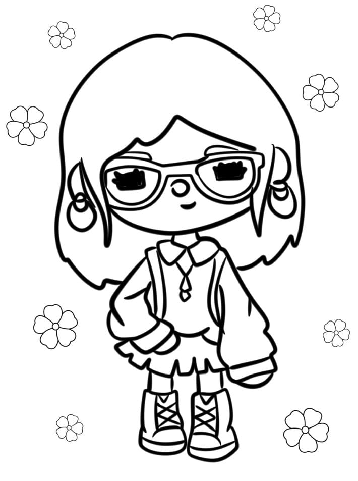 Cartoon Toca Boca ausmalbilder