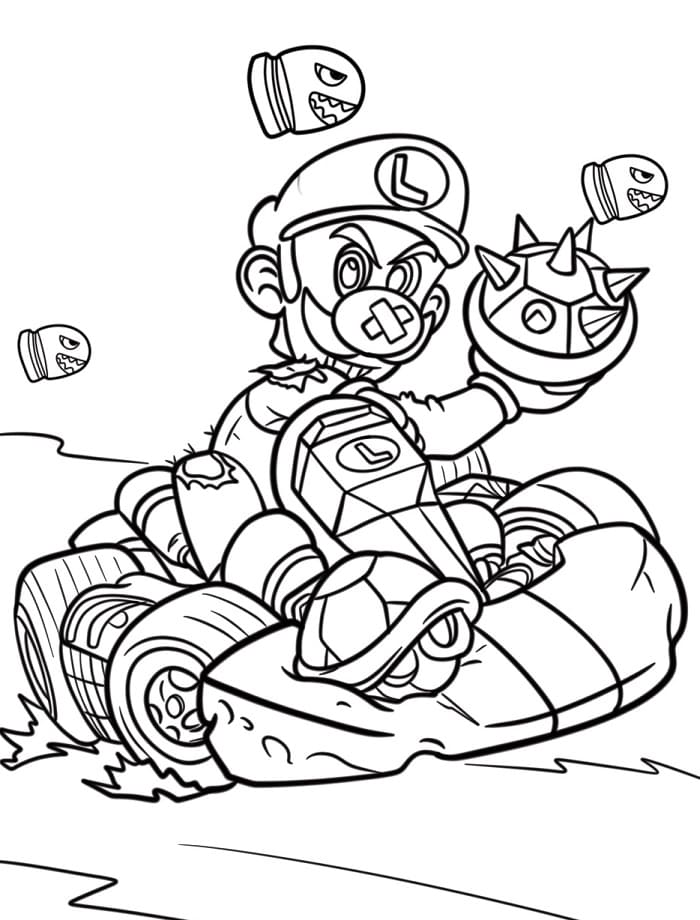 Charakter Luigi ausmalbilder