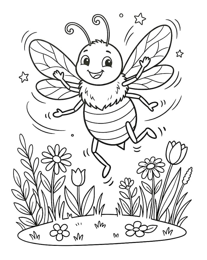 Coole Biene ausmalbilder