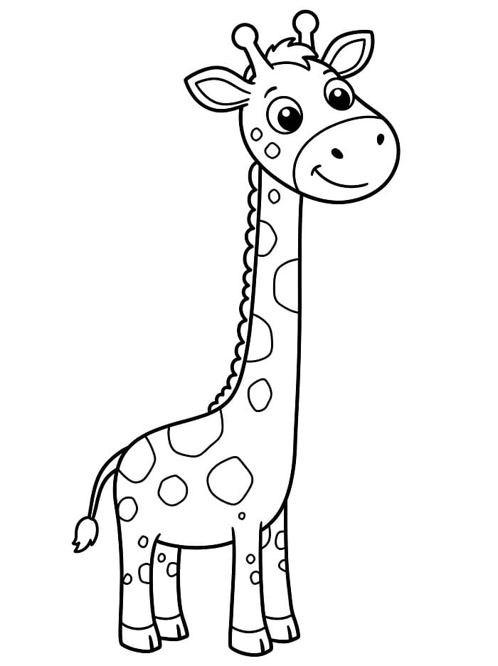 Coole Giraffe ausmalbilder