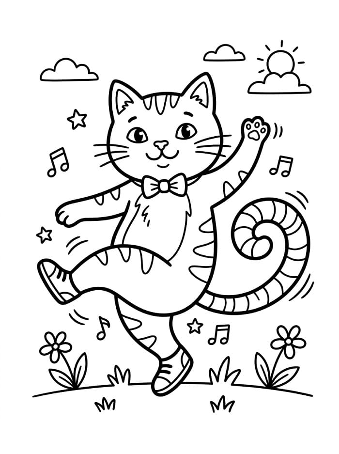 Coole Katze ausmalbilder