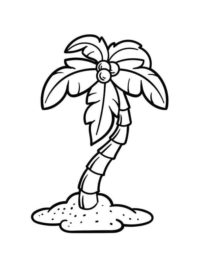 Coole Palme ausmalbilder