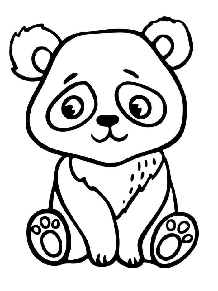 Coole Panda ausmalbilder