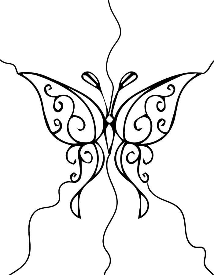 Coole Schmetterling ausmalbilder