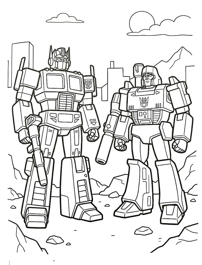 Coole Transformers ausmalbilder
