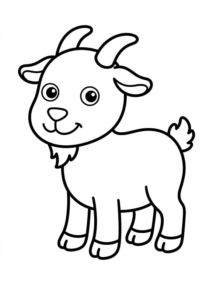 Coole Ziege ausmalbilder