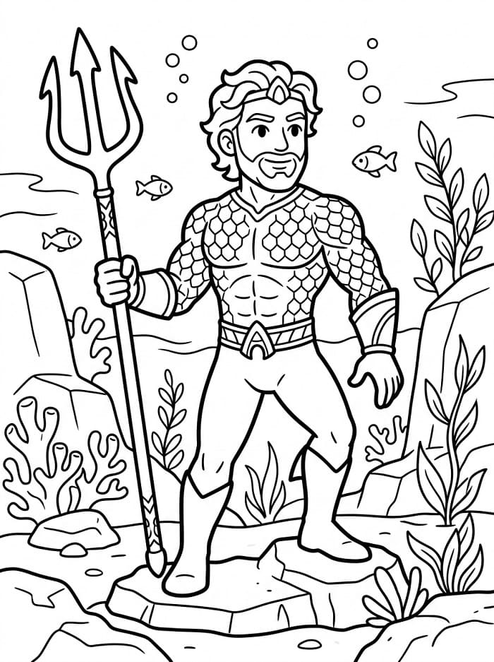 Cooler Aquaman ausmalbilder