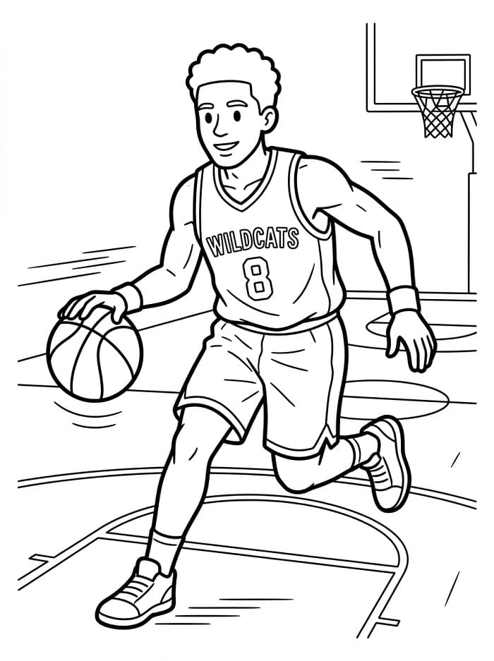 Cooler Basketballspieler ausmalbilder