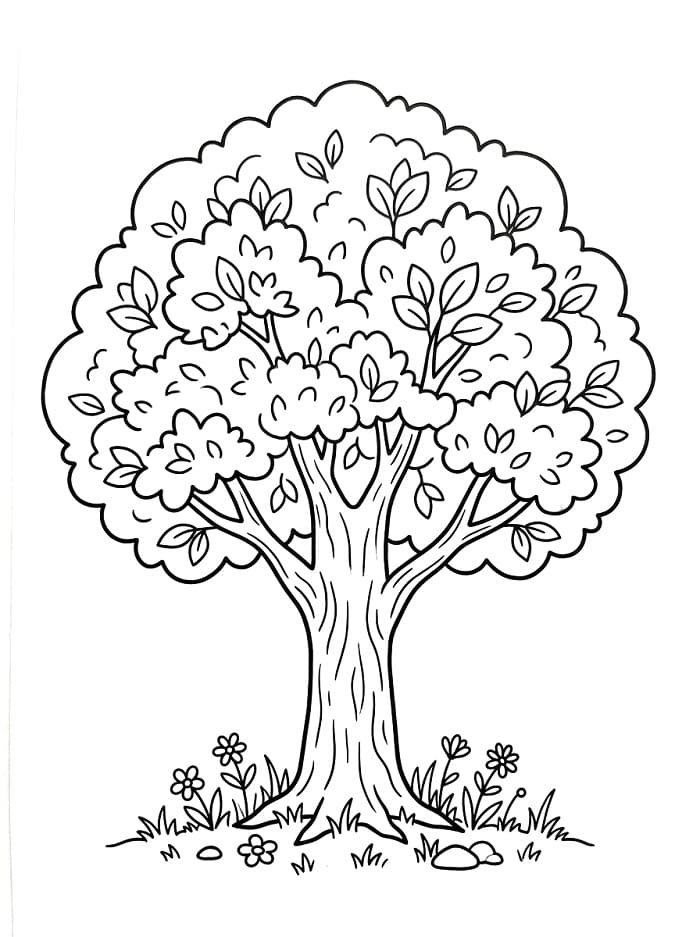 Bäume ausmalbilder