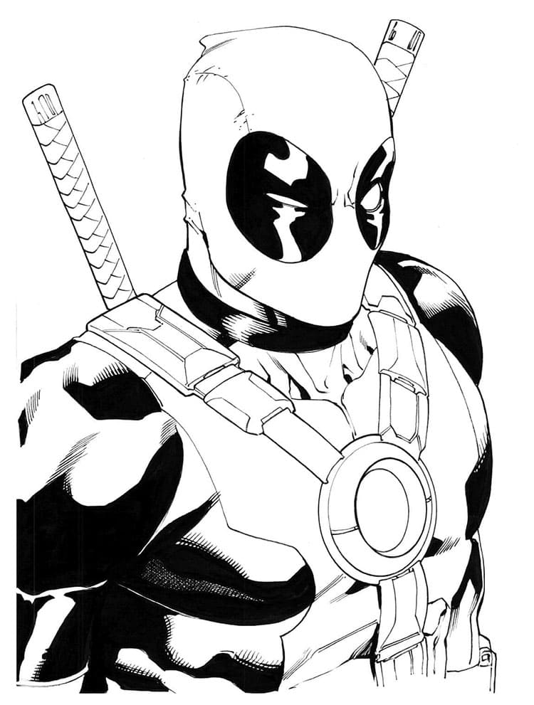 Cooler Deadpool ausmalbilder