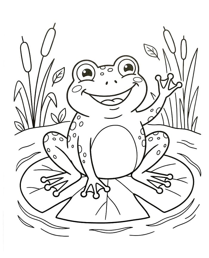Cooler Frosch ausmalbilder