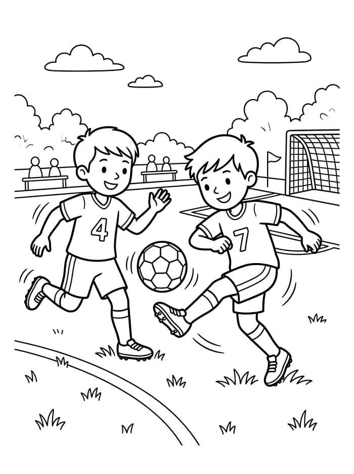 Cooler Fußballspieler ausmalbilder