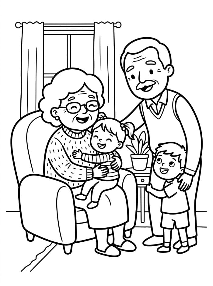 Cooler Großelterntag ausmalbilder